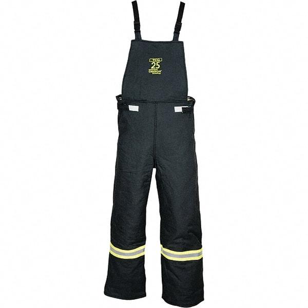 Oberon - Size M, Black, Zippered with Flap, Arc Flash Bib Overall - 39" Chest, Aramid - Americas Industrial Supply