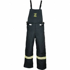 Oberon - Size 3-XL, Black, Zippered with Flap, Arc Flash Bib Overall - 54" Chest, Aramid - Americas Industrial Supply