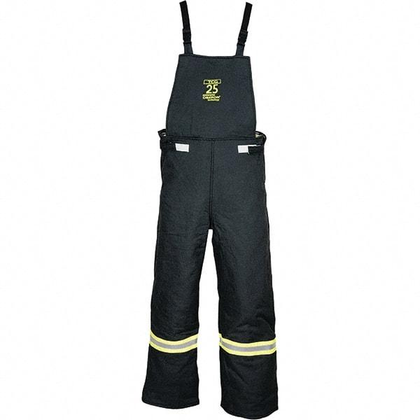 Oberon - Size 5XL, Black, Zippered with Flap, Arc Flash Bib Overall - 62" Chest, Aramid - Americas Industrial Supply