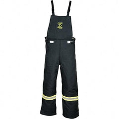 Oberon - Size 5XL, Black, Zippered with Flap, Arc Flash Bib Overall - 62" Chest, Aramid - Americas Industrial Supply