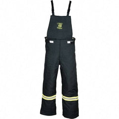 Oberon - Size 3-XL, Black, Zippered with Flap, Arc Flash Bib Overall - 54" Chest, Aramid - Americas Industrial Supply