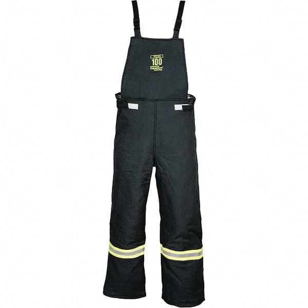 Oberon - Size S, Black, Zippered with Flap, Arc Flash Bib Overall - 36" Chest, Aramid - Americas Industrial Supply