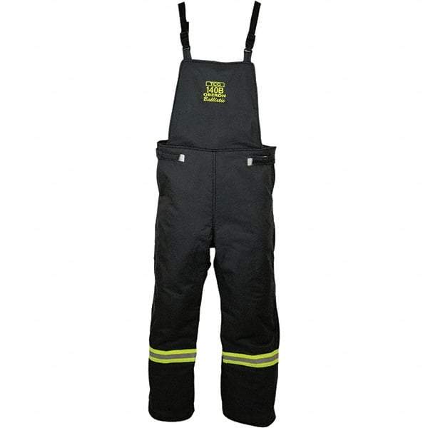 Oberon - Size 4XL, Black, Zippered with Flap, Arc Flash Bib Overall - 58" Chest, Aramid - Americas Industrial Supply
