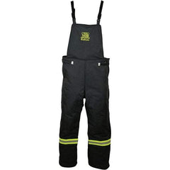 Oberon - Size 4XL, Black, Zippered with Flap, Arc Flash Bib Overall - 58" Chest, Aramid - Americas Industrial Supply