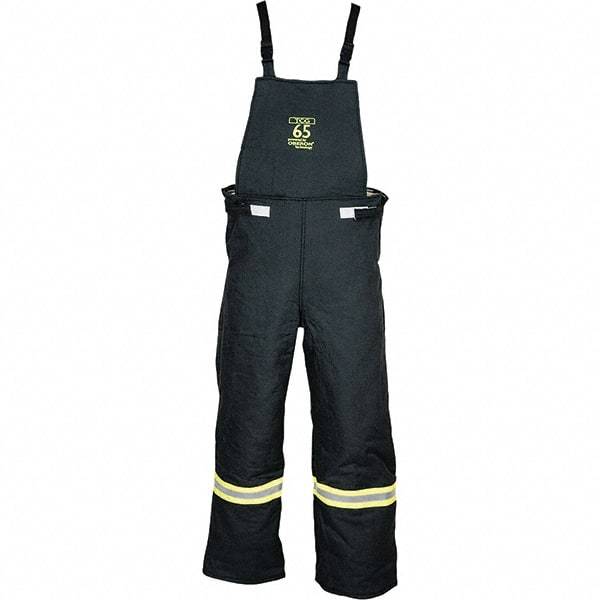 Oberon - Size M, Black, Zippered with Flap, Arc Flash Bib Overall - 39" Chest, Aramid - Americas Industrial Supply