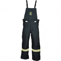 Oberon - Size M, Black, Zippered with Flap, Arc Flash Bib Overall - 39" Chest, Aramid - Americas Industrial Supply