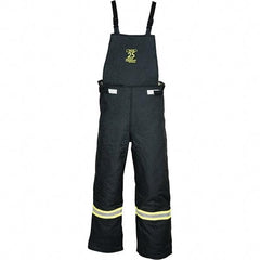 Oberon - Size 4XL, Black, Zippered with Flap, Arc Flash Bib Overall - 58" Chest, Aramid - Americas Industrial Supply