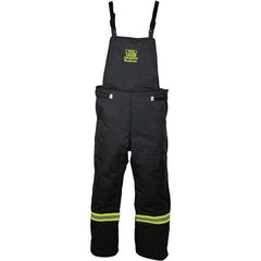 Oberon - Size 3-XL, Black, Zippered with Flap, Arc Flash Bib Overall - 54" Chest, Aramid - Americas Industrial Supply