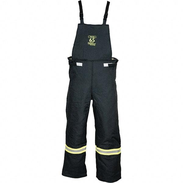Oberon - Size 4XL, Black, Zippered with Flap, Arc Flash Bib Overall - 58" Chest, Aramid - Americas Industrial Supply