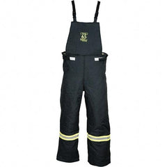 Oberon - Size 4XL, Black, Zippered with Flap, Arc Flash Bib Overall - 58" Chest, Aramid - Americas Industrial Supply