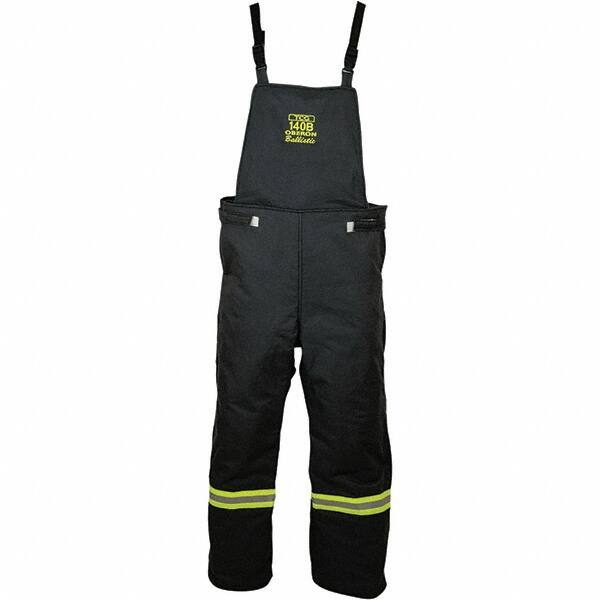 Oberon - Size M, Black, Zippered with Flap, Arc Flash Bib Overall - 39" Chest, Aramid - Americas Industrial Supply