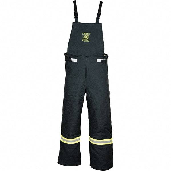 Oberon - Size S, Black, Zippered with Flap, Arc Flash Bib Overall - 36" Chest, Aramid - Americas Industrial Supply