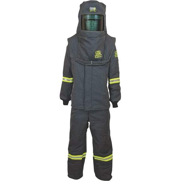 Oberon - Size 3XL, 4 HRC, 18 oz Arc Flash Clothing Kit - 140 cal per Sq cm, Hood Protection, Bib Overalls - Americas Industrial Supply