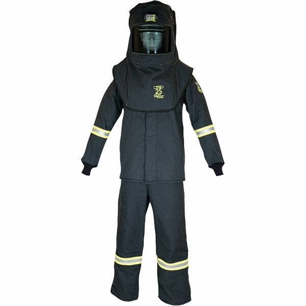 Oberon - Size XL, 3 HRC, 10.7 oz Arc Flash Clothing Kit - 27 cal per Sq cm, Hood Protection, Bib Overalls - Americas Industrial Supply