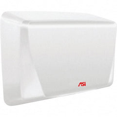 ASI-American Specialties, Inc. - 1000 Watt White Finish Electric Hand Dryer - 115-120 Volts, 10.4 Amps, 10-5/8" Wide x 8-15/32" High x 4" Deep - Americas Industrial Supply