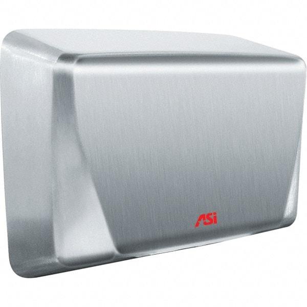 ASI-American Specialties, Inc. - 1000 Watt Satin Stainless Steel Finish Electric Hand Dryer - 208-240 Volts, 5.2 Amps, 10-5/8" Wide x 8-15/32" High x 4" Deep - Americas Industrial Supply