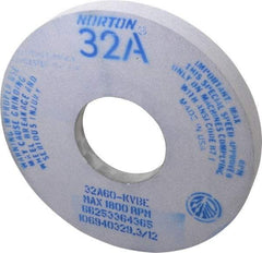 Norton - 14" Diam x 5" Hole x 1-1/2" Thick, K Hardness, 60 Grit Surface Grinding Wheel - Aluminum Oxide, Type 5, Medium Grade, 1,800 Max RPM, Vitrified Bond, One-Side Recess - Americas Industrial Supply