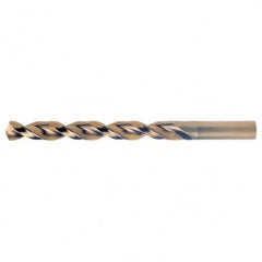 #26 RHS / RHC HSS-CO 8% (M42) 135 Degree Split Point Q-Cobalt Wide Land Parabolic Jobber Drill - Straw / Gold Oxide - Americas Industrial Supply