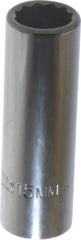 Proto - 3/8" Drive, Deep Hand Socket - 12 Points, 2-3/4" OAL, Chrome Finish - Americas Industrial Supply