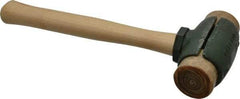 Garland - 2-3/4 Lb Head 1-3/4" Face Rawhide Split Head Hammer - 12-3/4" OAL, Wood Handle - Americas Industrial Supply