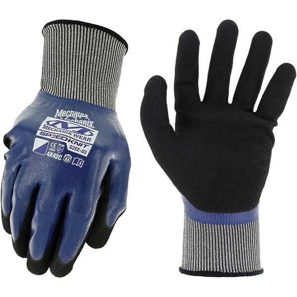 Mechanix Wear - Size L (9) Nitrile Coated Nylon Waterproof & Cut Resistant Work Gloves - Americas Industrial Supply