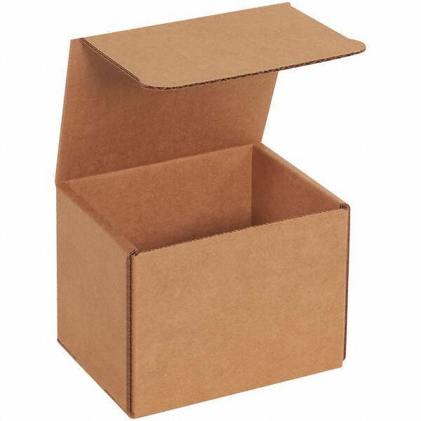 Made in USA - Pack of (50), 4" Wide x 5" Long x 4" High Corrugated Shipping Boxes - Americas Industrial Supply