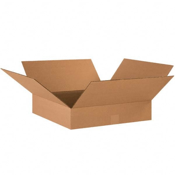 Made in USA - Pack of (25), 18" Wide x 18" Long x 3" High Corrugated Shipping Boxes - Americas Industrial Supply