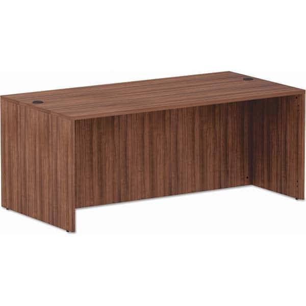 ALERA - Office Desks Type: Straight Front Desk Shell Color: Modern Walnut - Americas Industrial Supply