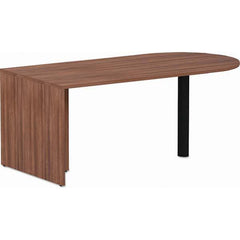 ALERA - Office Desks Type: D-Top Desk Color: Modern Walnut - Americas Industrial Supply