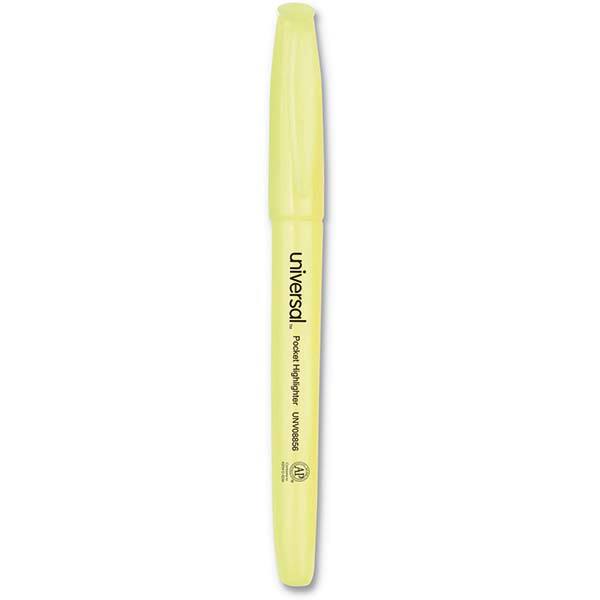 UNIVERSAL - Markers & Paintsticks Type: Highlighters Color: Fluorescent Yellow - Americas Industrial Supply