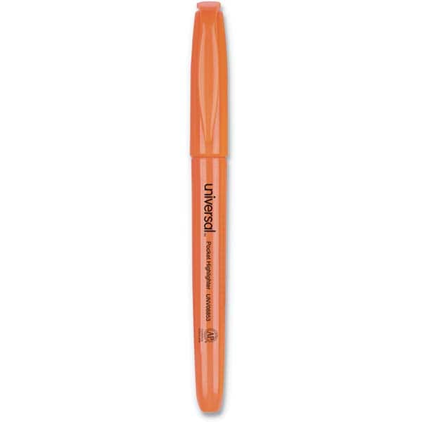 UNIVERSAL - Markers & Paintsticks Type: Highlighters Color: Fluorescent Orange - Americas Industrial Supply