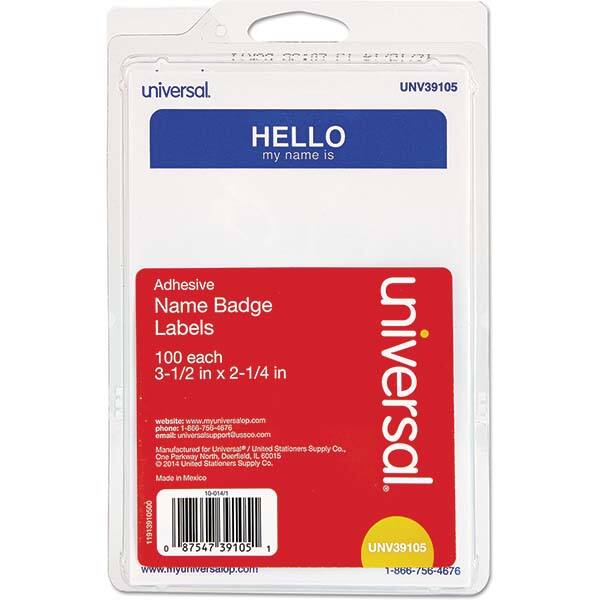 UNIVERSAL - Labels, Ribbons & Tapes Type: Badges Color: White/Blue - Americas Industrial Supply
