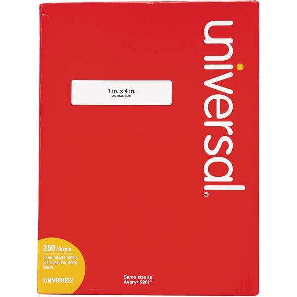 UNIVERSAL - Labels, Ribbons & Tapes Type: Multipurpose Color: White - Americas Industrial Supply