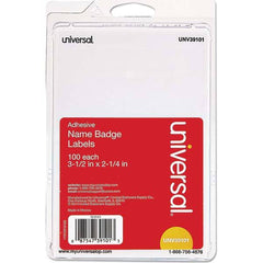 UNIVERSAL - Labels, Ribbons & Tapes Type: Badges Color: White - Americas Industrial Supply