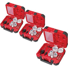 Milwaukee Tool - Hole Saw Kits Minimum Saw Diameter (Inch): 3/4 Maximum Saw Diameter (Inch): 2-1/2 - Americas Industrial Supply