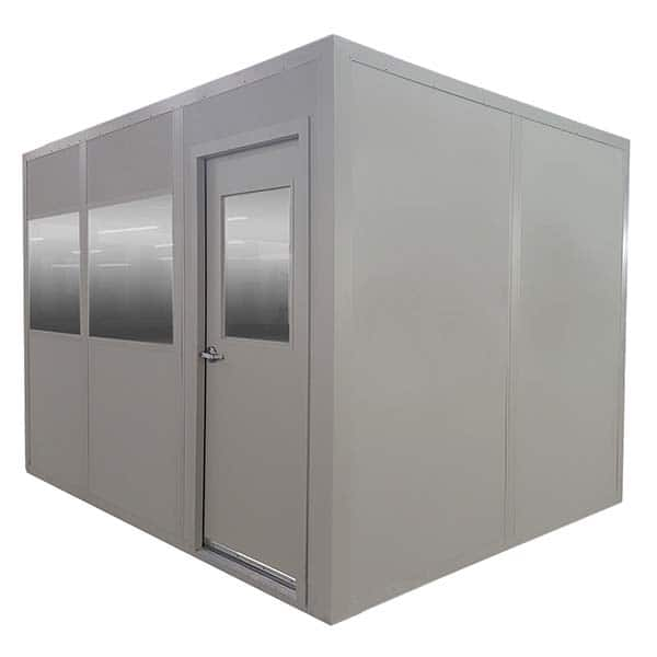 Panel Built - Temporary Structures; Type: In Plant Office ; Width (Feet): 10.00 ; Length (Feet): 12.000 ; Height (Feet): 8 ; Number of Walls: 2 ; Floor Dimensions: 10x12 - Exact Industrial Supply