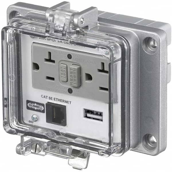 Hubbell Wiring Device-Kellems - Data Port Receptacles Receptacle Configuration: Ethernet Number of Ports: 1 - Americas Industrial Supply