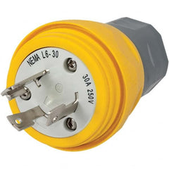 Hubbell Wiring Device-Kellems - 250V 30A NEMA L6-30P Industrial Twist Lock Plug - Americas Industrial Supply