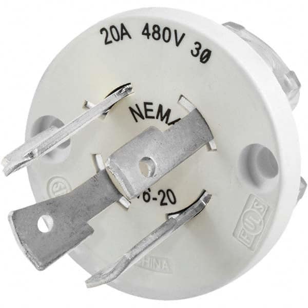 Hubbell Wiring Device-Kellems - 3-Phase Delta 480 VAC 20A NEMA L16-20P Industrial Twist Lock Plug - Americas Industrial Supply