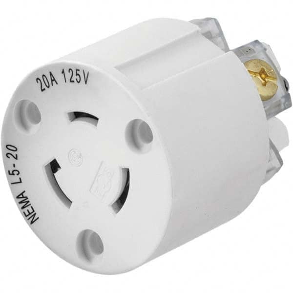 Hubbell Wiring Device-Kellems - 125V 20A NEMA L5-20R Industrial Twist Lock Connector - Americas Industrial Supply