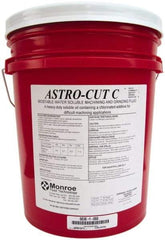 Monroe Fluid Technology - Astro-Cut C, 5 Gal Pail Cutting & Grinding Fluid - Water Soluble, For CNC Milling, Drilling, Tapping, Turning - Americas Industrial Supply