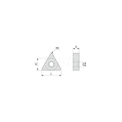 Turning Insert:  TNMG431SS AH645,  Solid Carbide TiAlN Finish,  Neutral,  1/2″ Inscribed Circle,  0.0160″ Corner Radius,  60.0 &deg N/A Triangle,  Series  TNMG