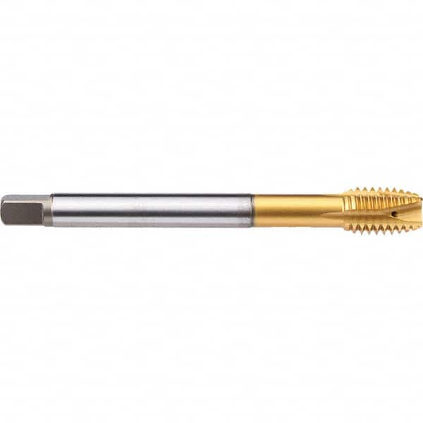 Emuge - M12x1.75 Metric 6G 0 Flute TiN Finish Cobalt Spiral Point Tap - Americas Industrial Supply