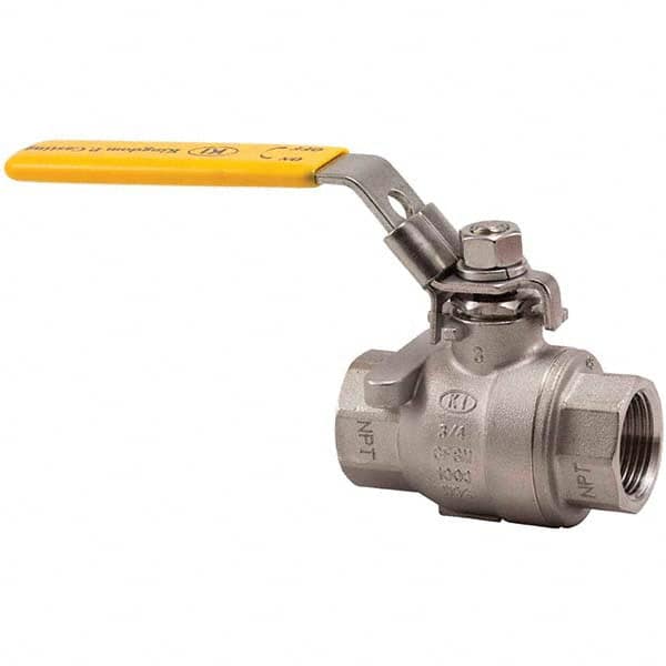 Merit Brass - Ball Valves; Type: Ball Valve ; Pipe Size (Inch): 1 ; Material: Stainless Steel ; Style: 2 Piece ; End Connections: FNPT x FNPT ; Port Type: Full - Exact Industrial Supply