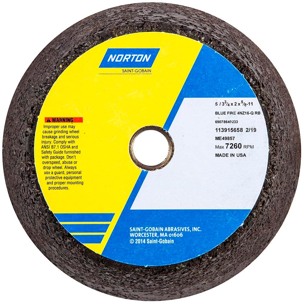 Norton - Tool & Cutter Grinding Wheels Wheel Type: Type 11 Superabrasive Wheel Type Number: B42 - Americas Industrial Supply