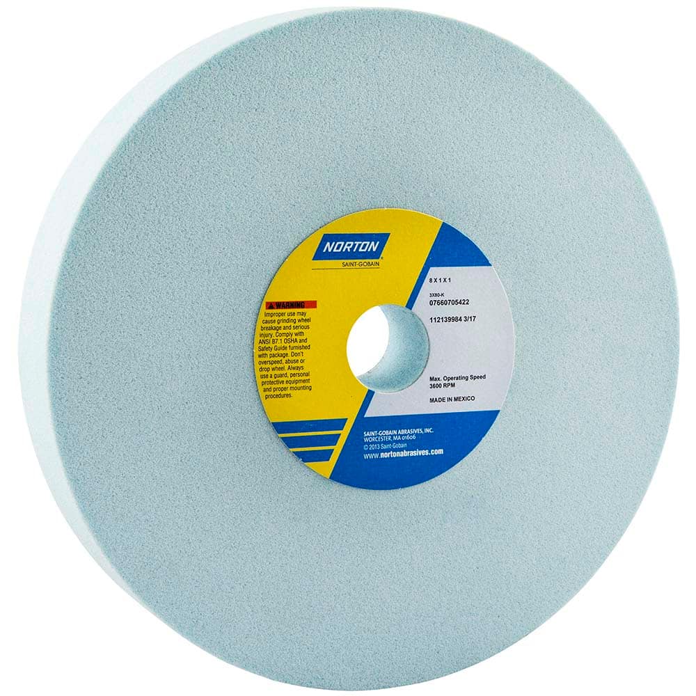 Norton - Bench & Pedestal Grinding Wheels Wheel Diameter (Inch): 8 Hole Size (Inch): 1 - Americas Industrial Supply