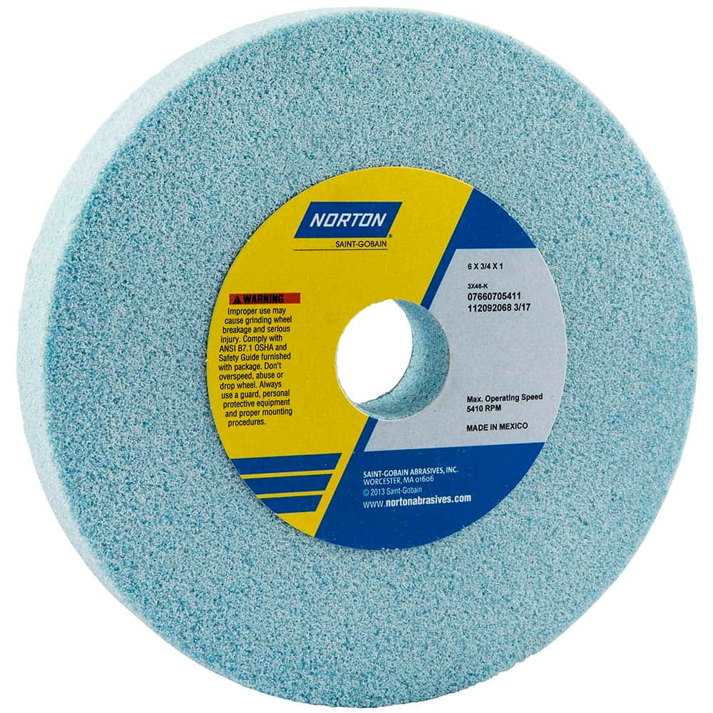 Norton - Bench & Pedestal Grinding Wheels Wheel Diameter (Inch): 6 Hole Size (Inch): 1 - Americas Industrial Supply