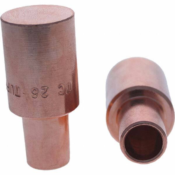 Tuffaloy - Spot Welder Tips For Use With: 5RW Cap Taper Electrode Holder Type: Male Cap C Nose (Flat) - Americas Industrial Supply
