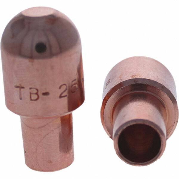 Tuffaloy - Spot Welder Tips For Use With: 5RW Cap Taper Electrode Holder Type: Male Cap B Nose (Dome) - Americas Industrial Supply
