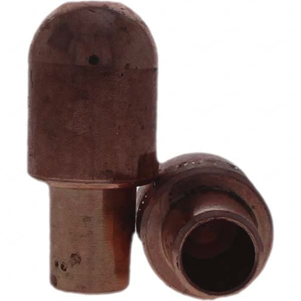 Tuffaloy - Spot Welder Tips For Use With: 7RW Cap Taper Electrode Holder Type: Male Cap B Nose (Dome) - Americas Industrial Supply